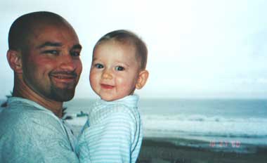 At the beach in San Diego